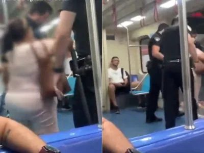 Vídeo: mulher é retirada do Metrô de SP após ataques homofóbicos contra casal