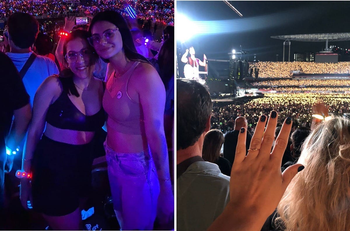 Jovem pede a namorada em casamento durante show do Coldplay em SP; veja vídeo