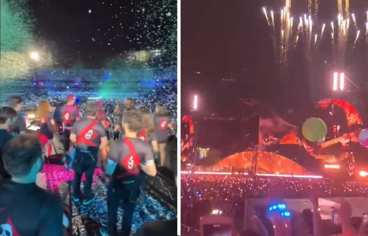 Coldplay toca com a bateria da Faculdade de Direito da USP em show no Morumbi
