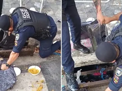 Ladrões escondem em bueiro computadores roubados na Cracolândia, em SP