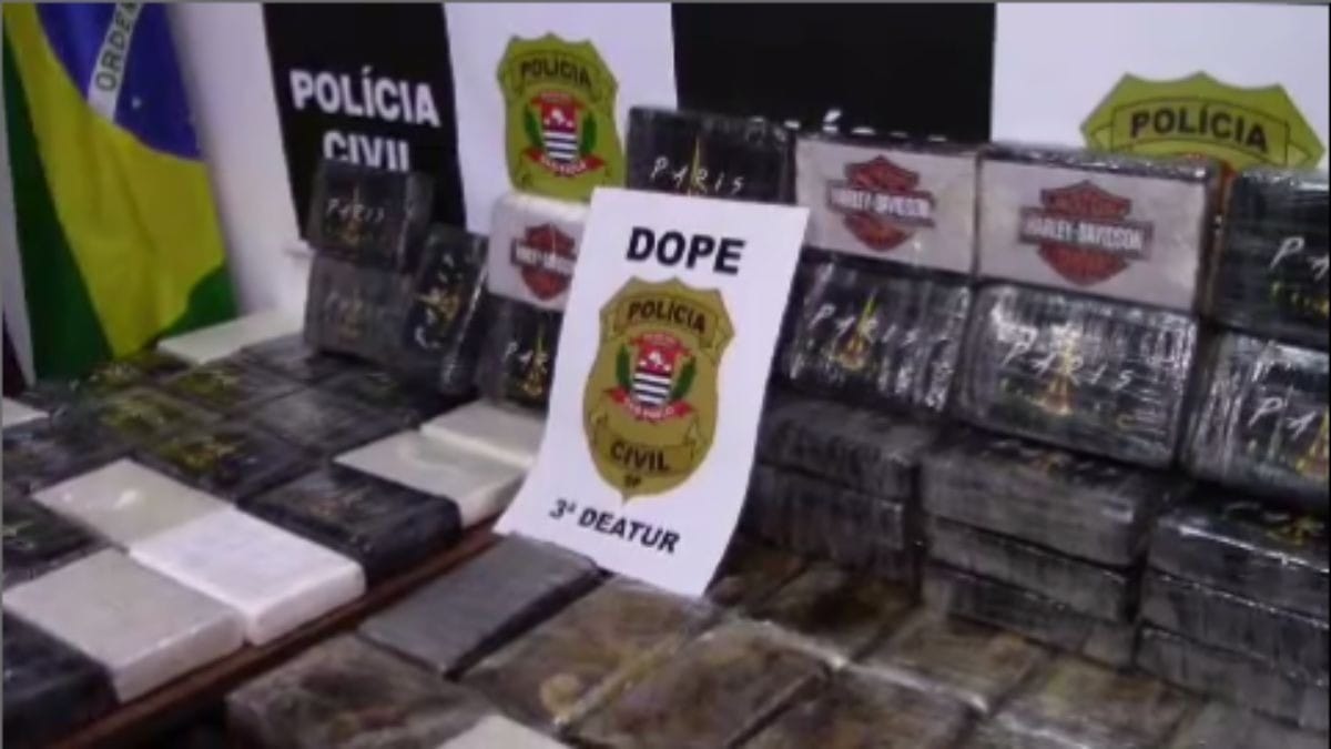 PF apreendeu uma tonelada de cocaína no Aeroporto de Guarulhos em 2023