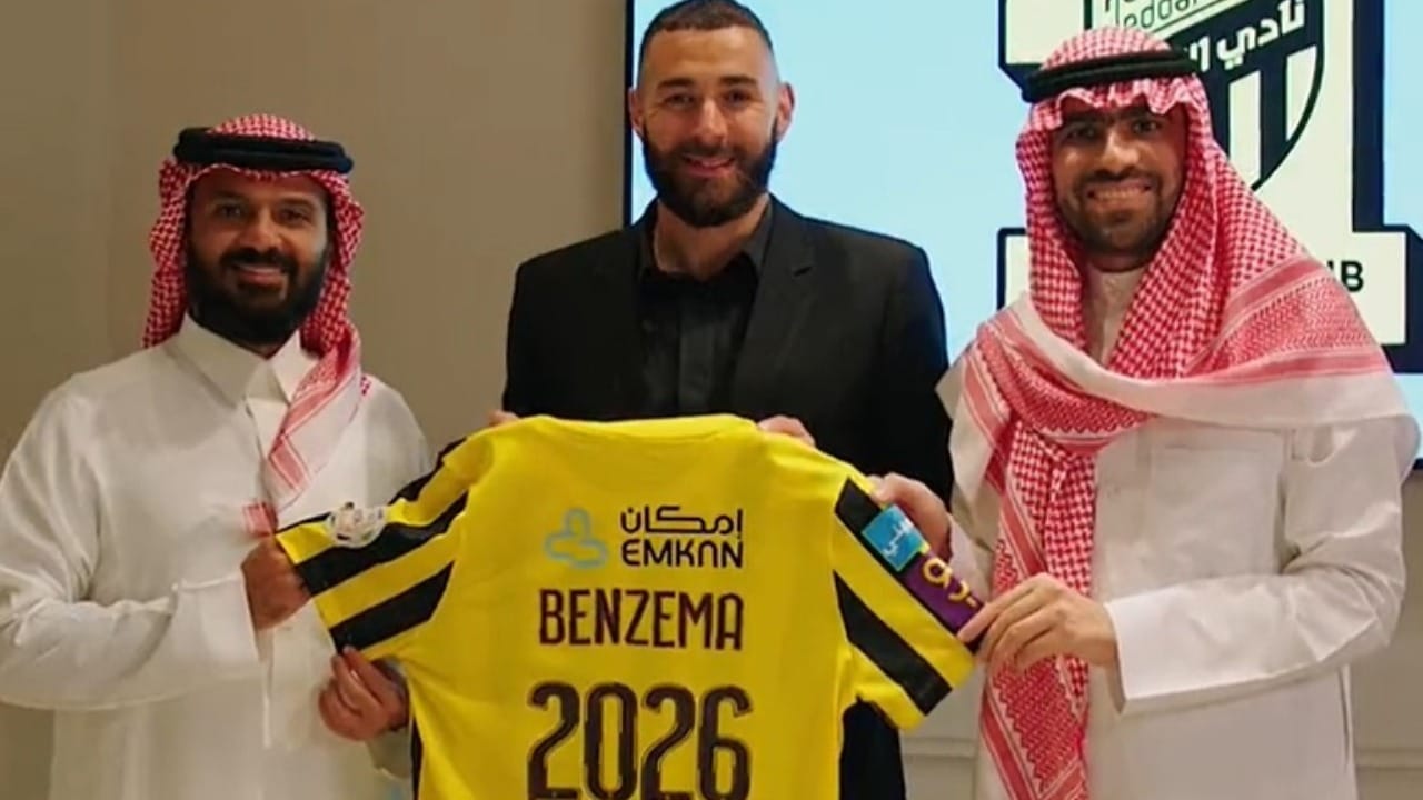 Al-Ittihad anuncia a contratação do atacante Karim Benzema, ex-Real Madrid