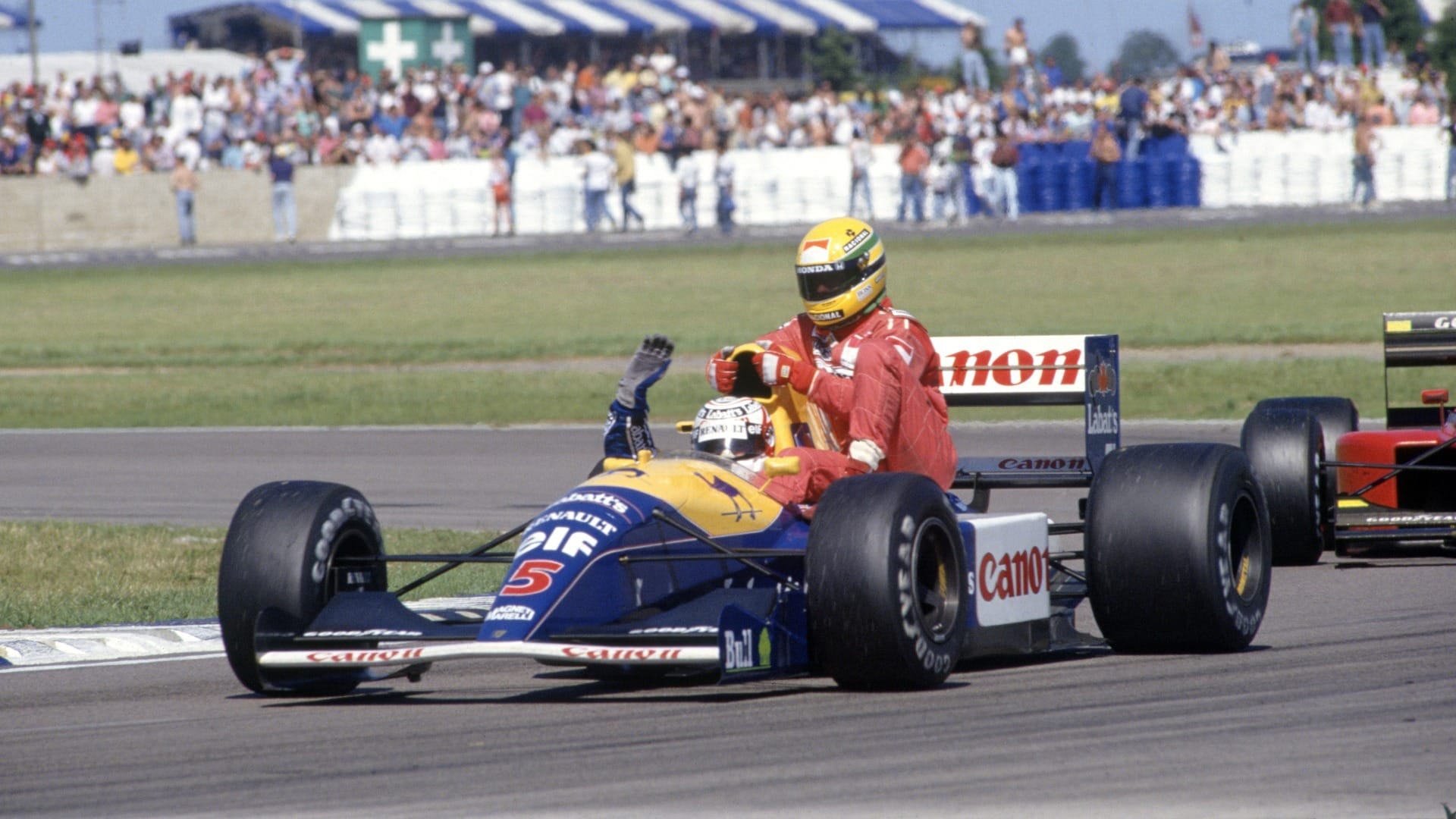 GP da Inglaterra foi palco de carona de Mansell a Senna em 1991