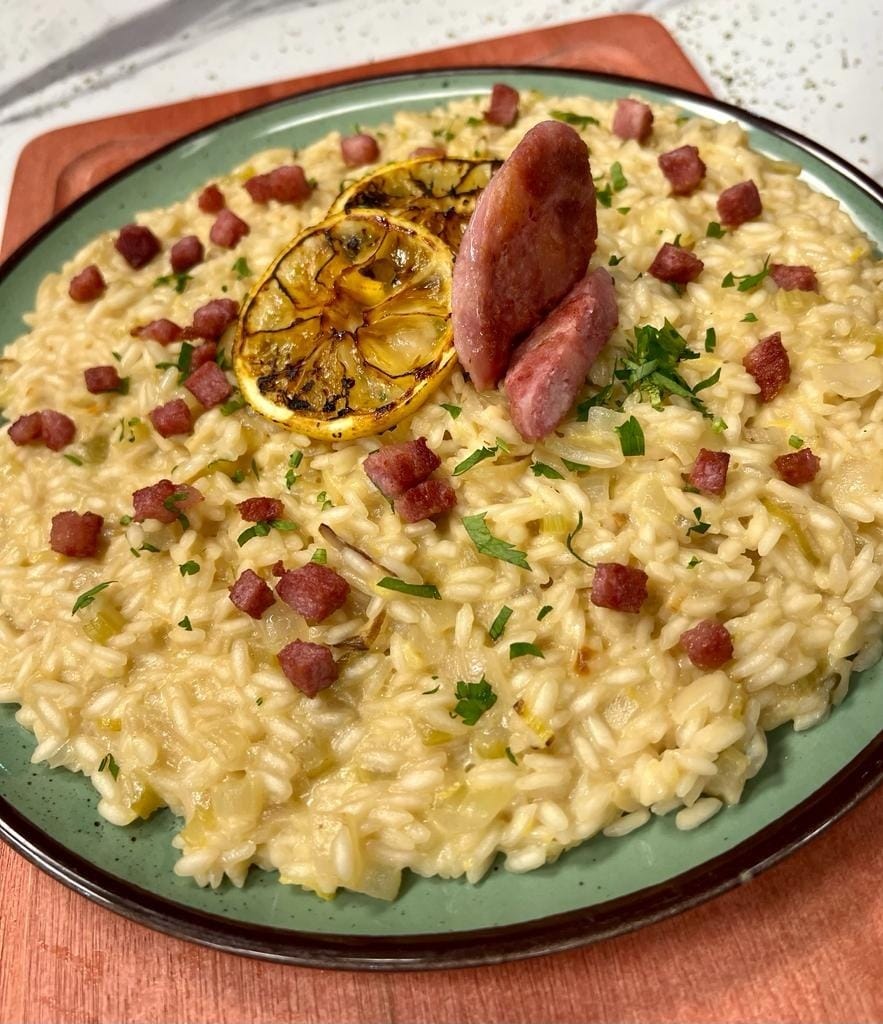 Risoto ao limone com linguiça toscana | Band Receitas