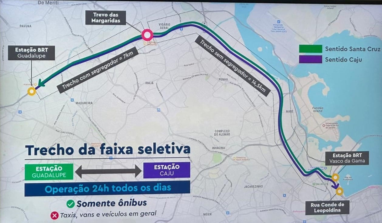 Faixas exclusivas da Av. Brasil começam a valer neste sábado (30)