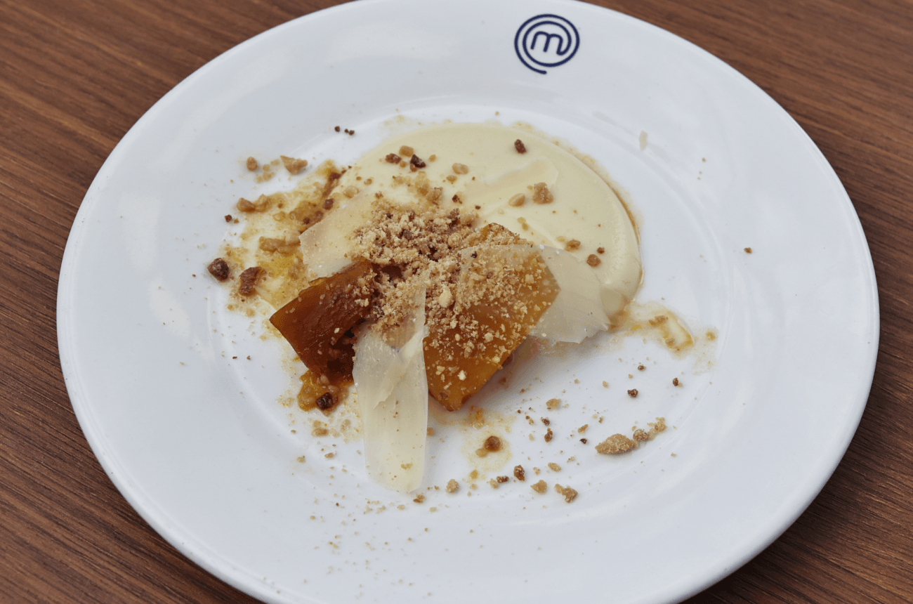 Creme de queijo com compota de abóbora e crumble de amendoim | Band Receitas
