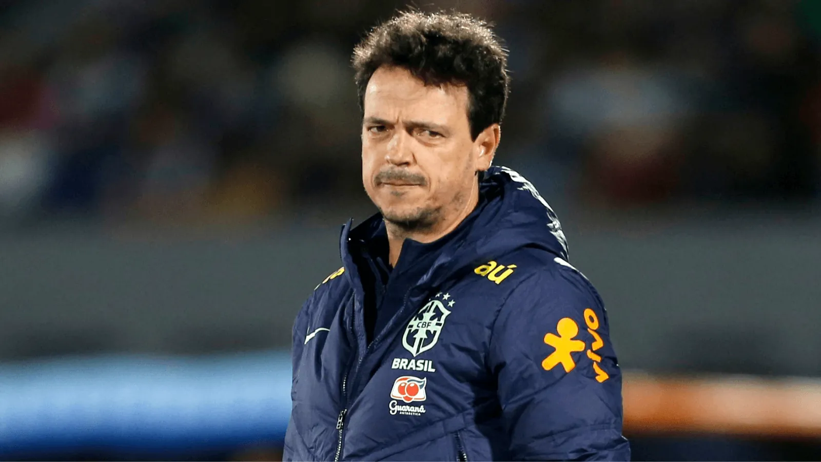 Fernando Diniz durante derrota da Seleção Brasileira para o Uruguai. Foto: ANDRES CUENCA / Reuters