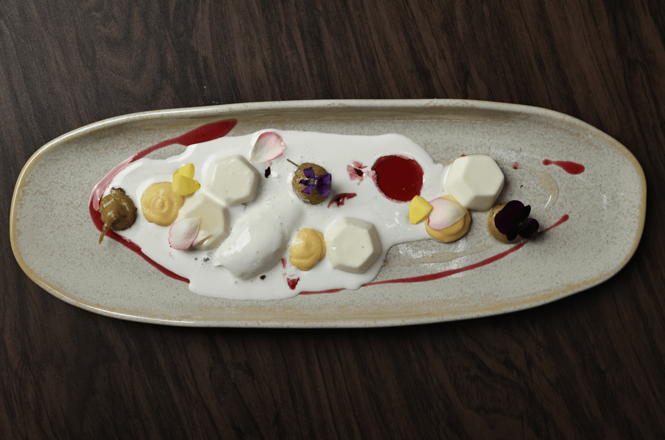 Panacota de mel com sorvete de flor de laranjeira | Band Receitas