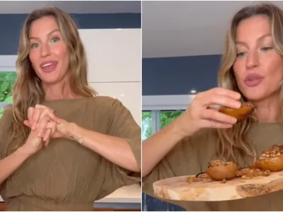 Gisele Bundchen ensina sobremesa para o Dia de Ação de Graças