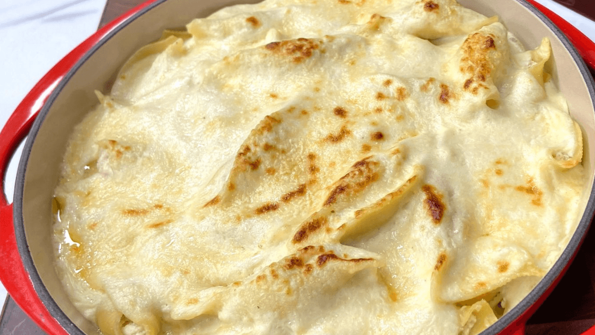 Conchiglione recheado de queijos | Band Receitas