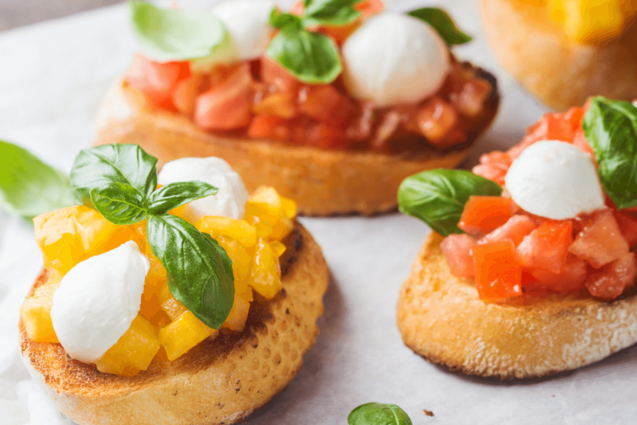 Bruschetta com pão de mandioquinha | Band Receitas