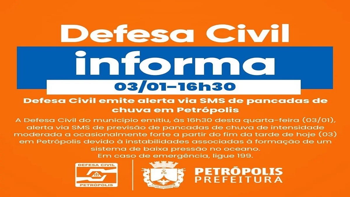Defesa Civil aciona sirenes em Itaipava por causa de risco de inundações