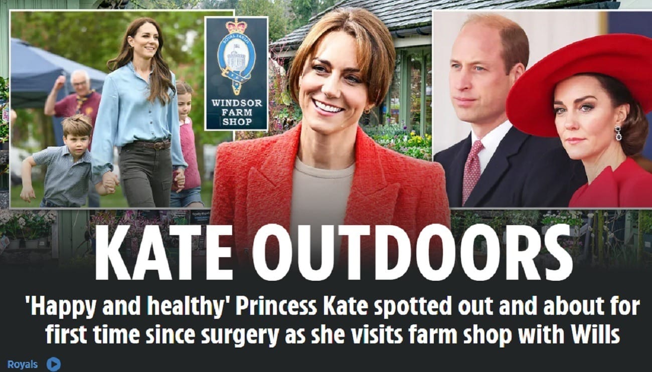 Kate Middleton é vista "feliz e saudável" em passeio com William, diz jornal