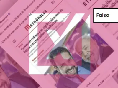 Post de Bolsonaro usa montagem com foto de Lula e Boulos em reportagem