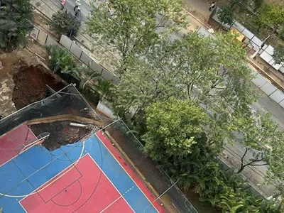 Cratera se abre em condomínio próximo de obras da Linha 6 do Metrô de SP