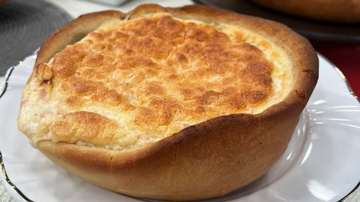 Suflê na casquinha de pizza | Band Receitas