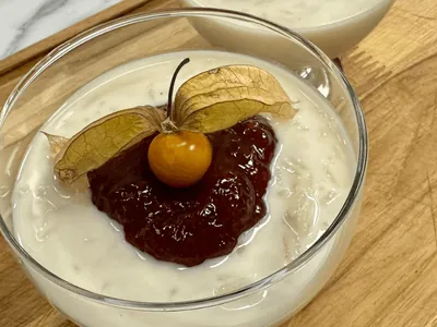 Arroz doce com geleia de framboesa | Band Receitas
