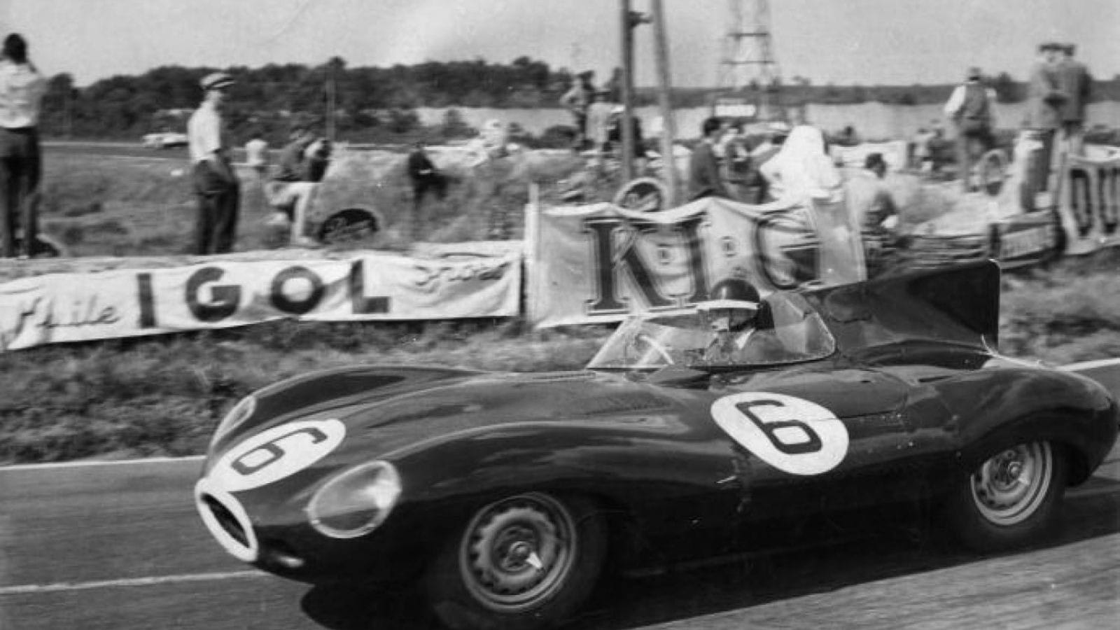 Jaguar D-type nas 24 Horas de Le Mans de 1955. Foto: FIA WEC