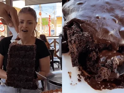 Bolo da Misericórdia: doce "chocolatudo" de quase 30 kg faz sucesso no TikTok