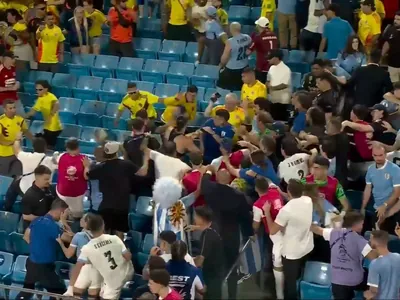 Briga generalizada marca vitória da Colômbia sobre o Uruguai na Copa América