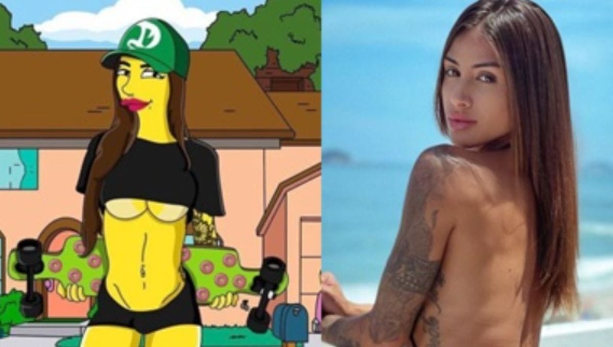 Personagem dos Simpsons? Influenciadora vende foto caracterizada por R$ 30 mil