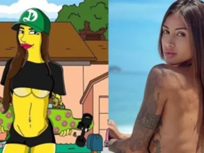 Personagem dos Simpsons? Influenciadora vende foto caracterizada por R$ 30 mil