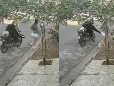 Motoqueiro é flagrado assediando mulher em rua de Atibaia
