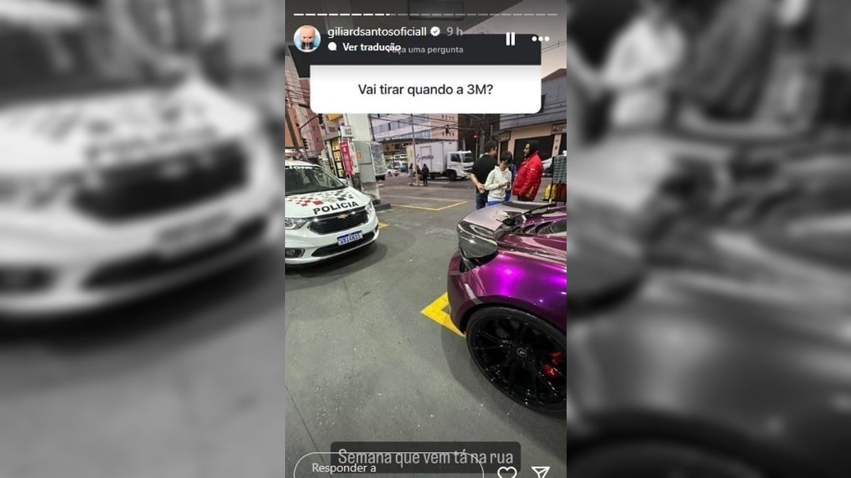 Reprodução do post na rede social de Giliard Santos