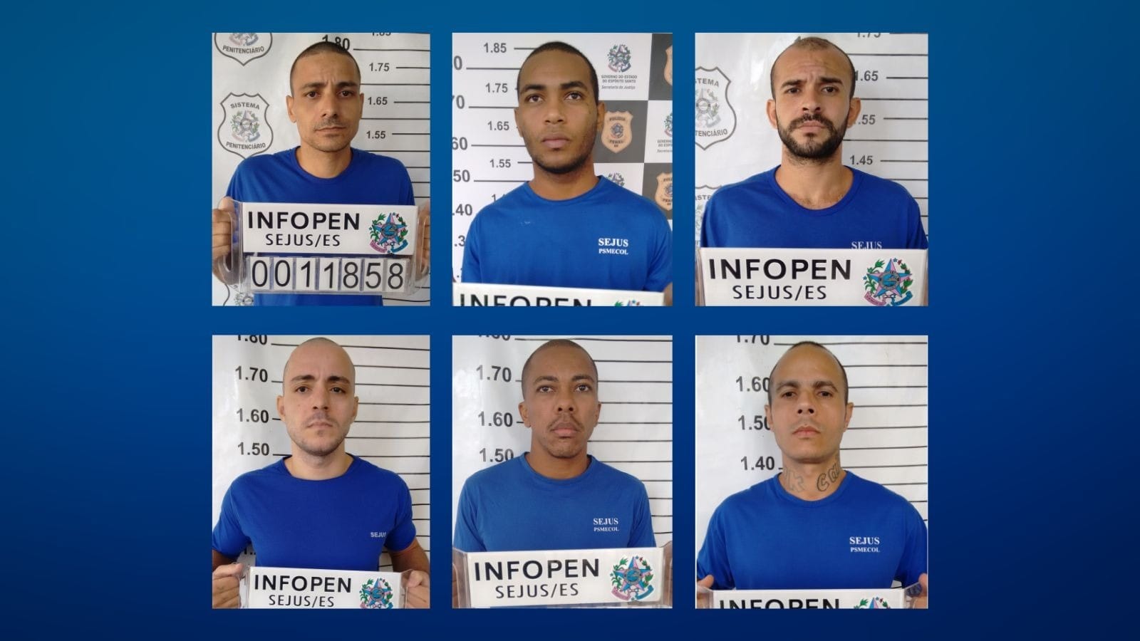 Criminosos que fugiram de presídio no ES (Reprodução/Sejus)