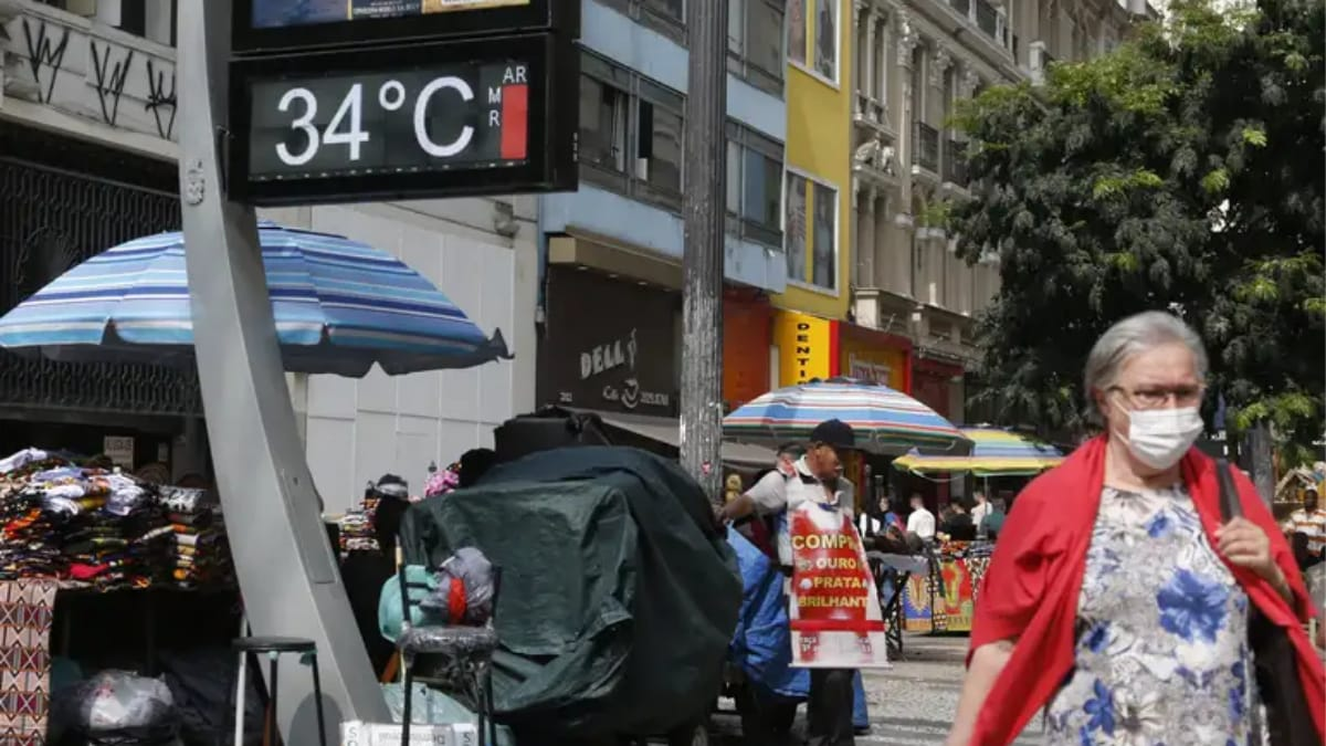 São Paulo registra 34,8ºC, e tem o dia mais quente desde o início das medições