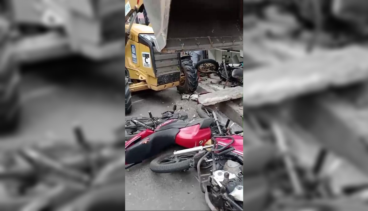 Incidente com trator assusta moradores do Vidigal, na Zona Sul, nesta quinta-feira (3)