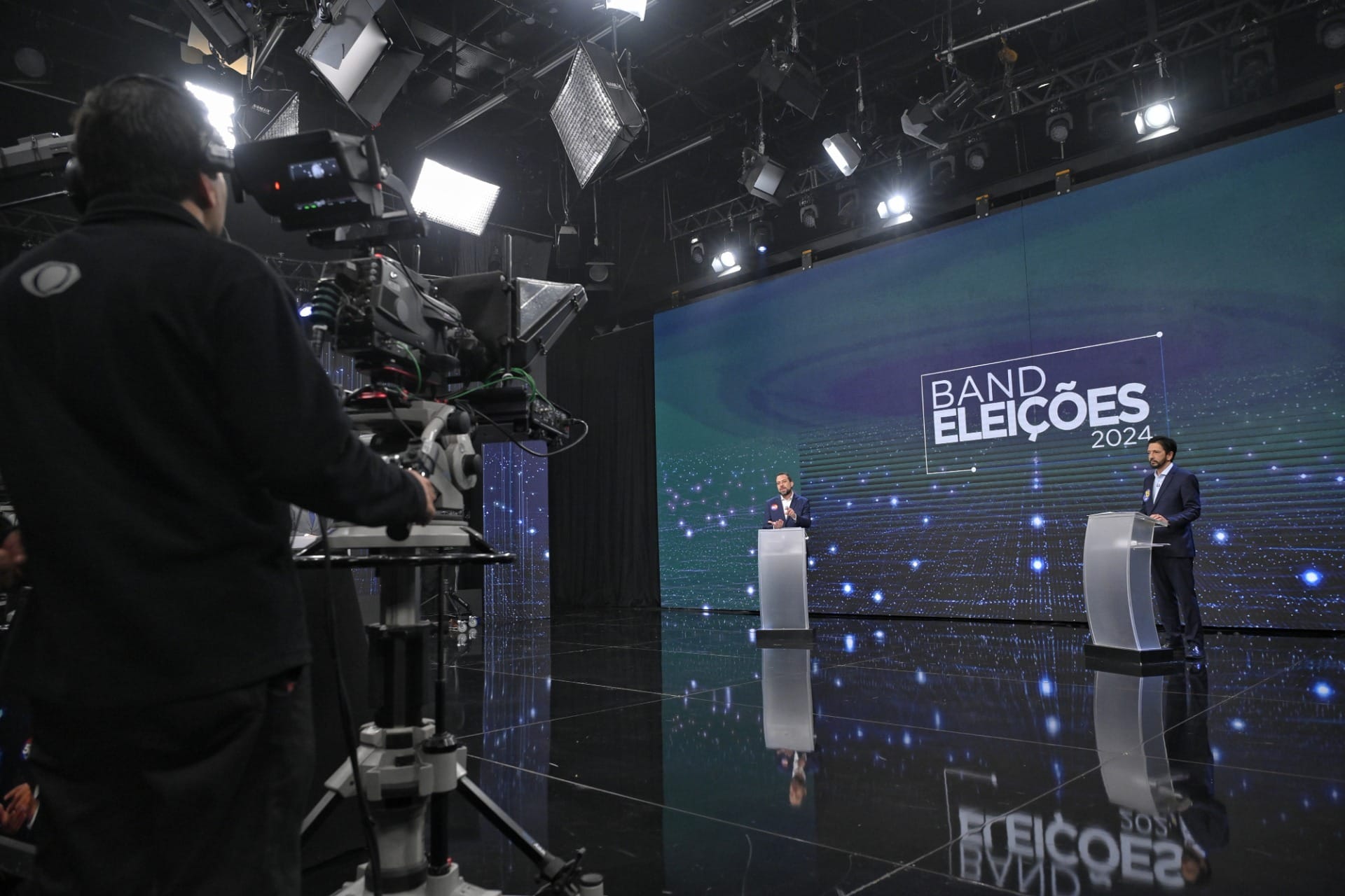 Boulos x Nunes no Debate da Band no Segundo turno (Foto: Renato Pizzutto/Band)