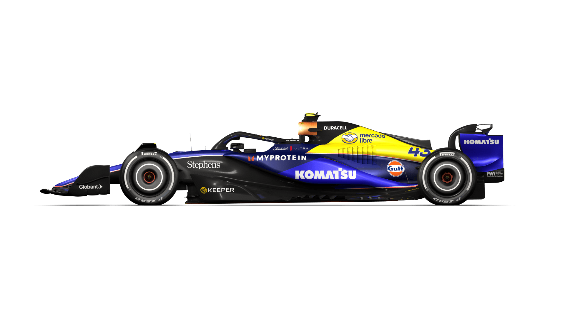 Pintura faz referência a carros dos anos 1980 e 1990 (Imagem: Williams Racing)