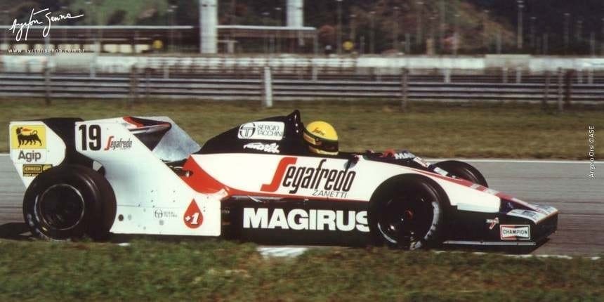 Ayrton Senna no GP do Brasil de 1984, em Jacarepaguá