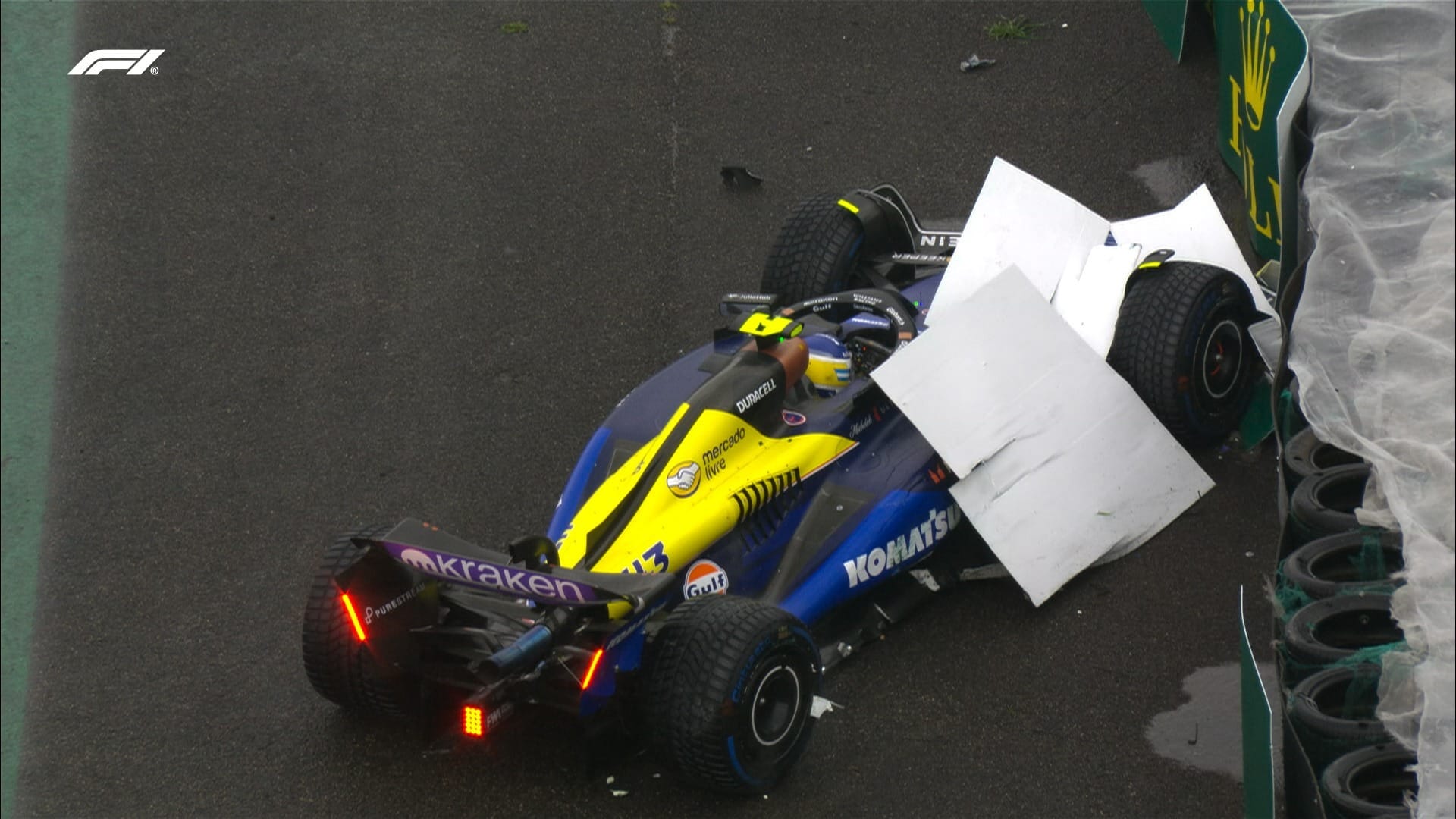 Colapinto bate e treino classificatório do GP de São Paulo é interrompido