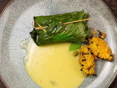 Peixe na folha de bananeira com molho de tucupi | Band Receitas