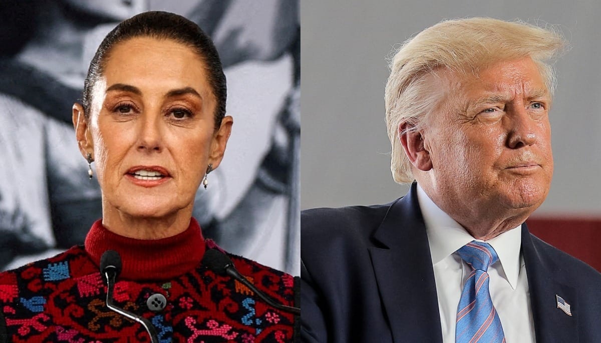 A presidente mexicana Claudia Sheinbaum e Donald Trump