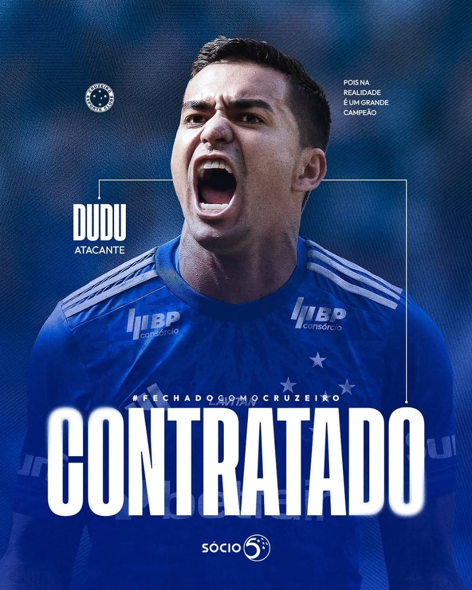 Cruzeiro anuncia novamente a contratação de Dudu, ex-Palmeiras