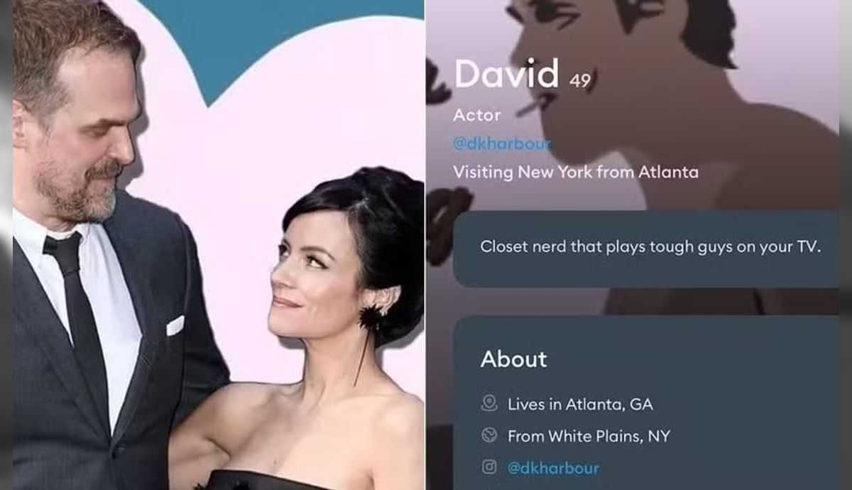 Lily Allen descobre perfil de David Harbour em app de namoro e termina casamento