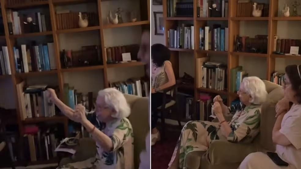 Vídeo: Fernanda Montenegro viraliza ao comemorar vitória de Fernanda Torres no Globo de Ouro
