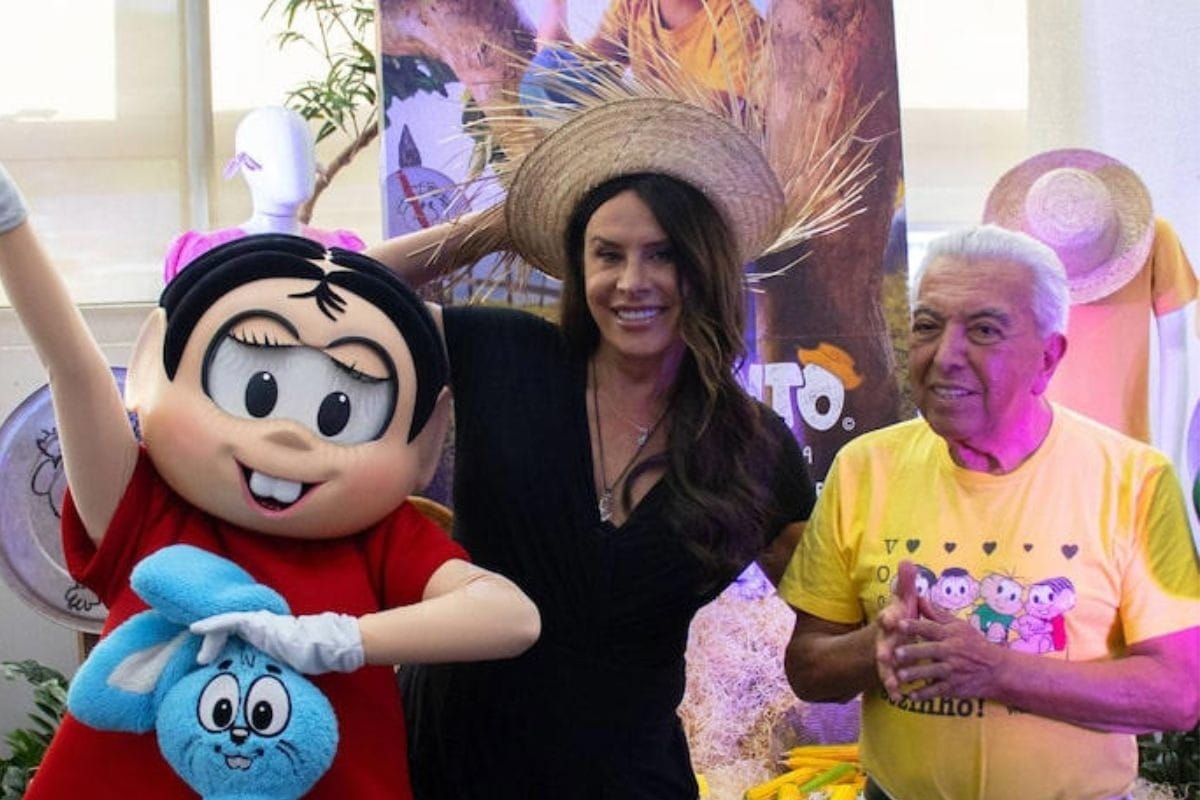 Protagonista de 'Emília Pérez', Karla Sofía Gascón se encontra com Mauricio de Sousa