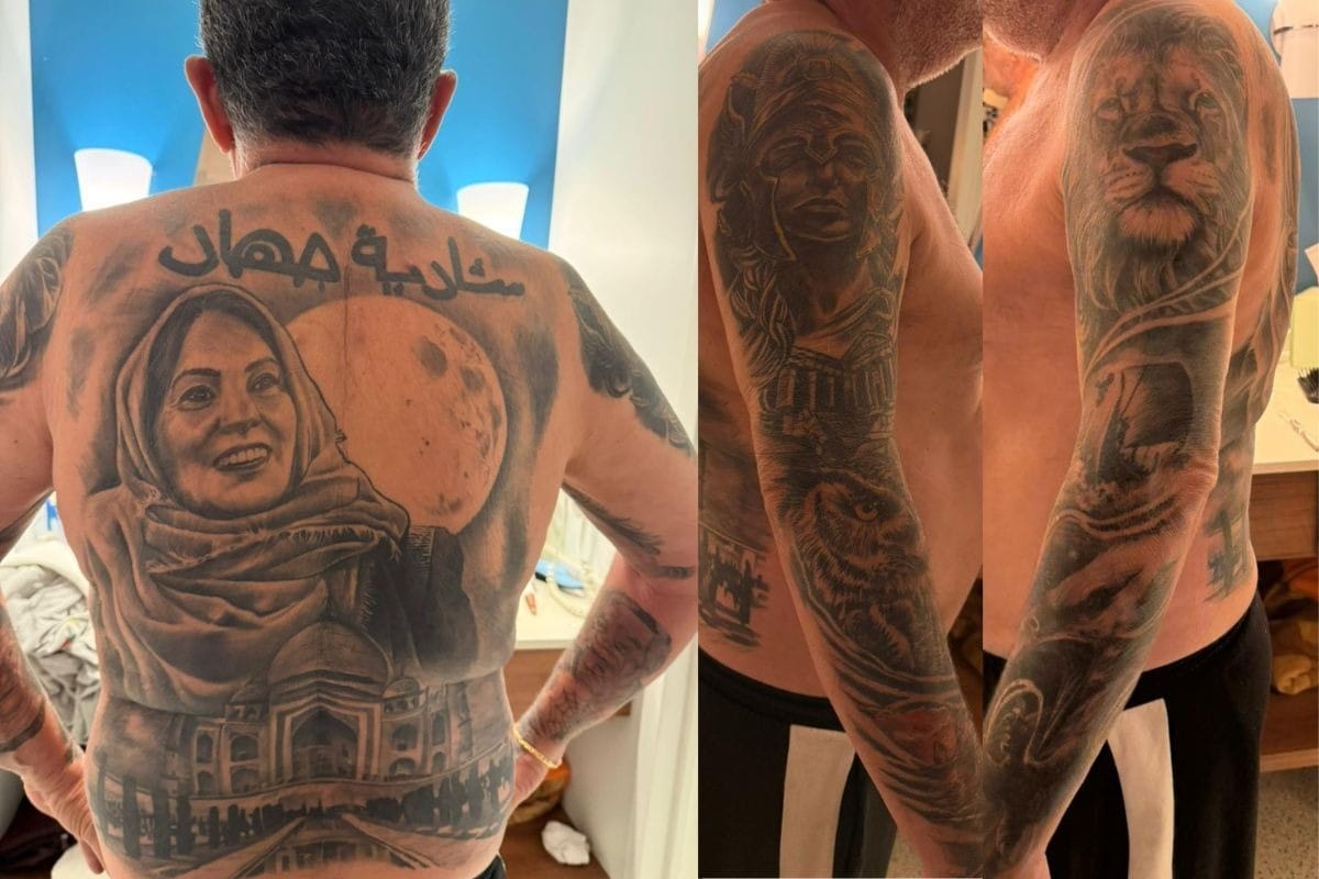 Tatuagens de Abdul Hadi Khatib feitas com anestesia Fotos: Arquivo Pessoal
