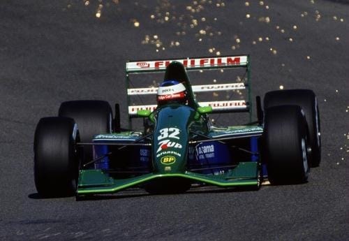 Michael Schumacher a bordo da Jordan 7Up em 1991