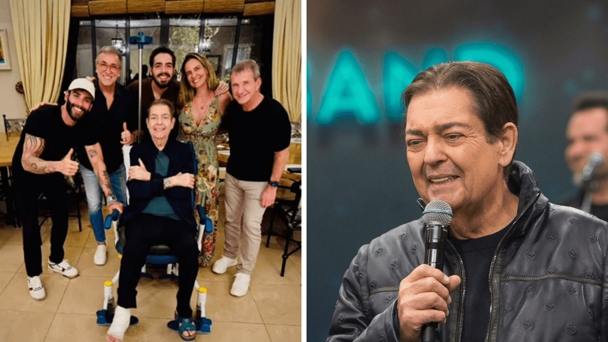 Faustão aparece com pé enfaixado e filho fala sobre estado de saúde do apresentador