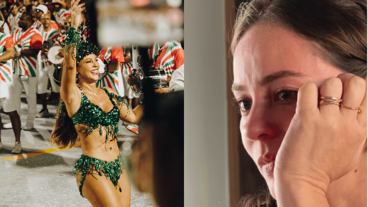 Paolla Oliveira chora ao se despedir do posto de rainha da Grande Rio: "Será que dou conta?"