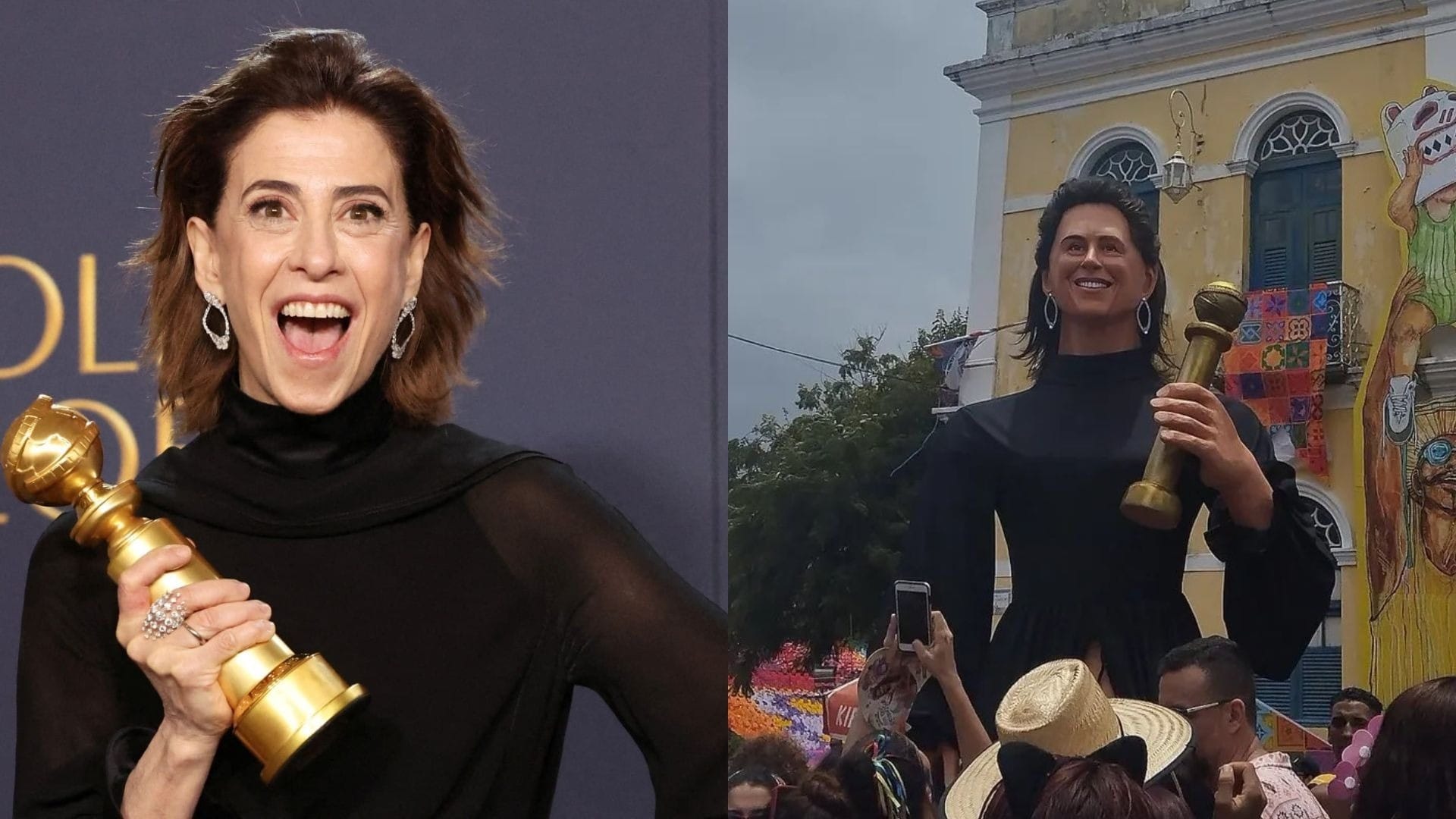 Fernanda Torres é homenageada com boneco de Olinda no Carnaval