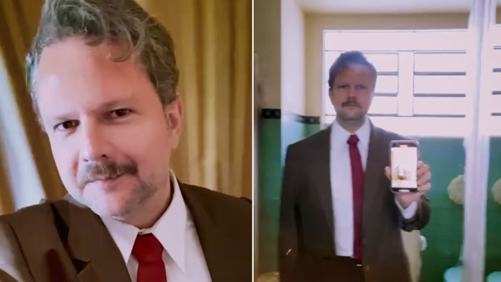 Selton Mello mostra selfie como Rubens Paiva e fim de gravação na casa de 'Ainda Estou Aqui'