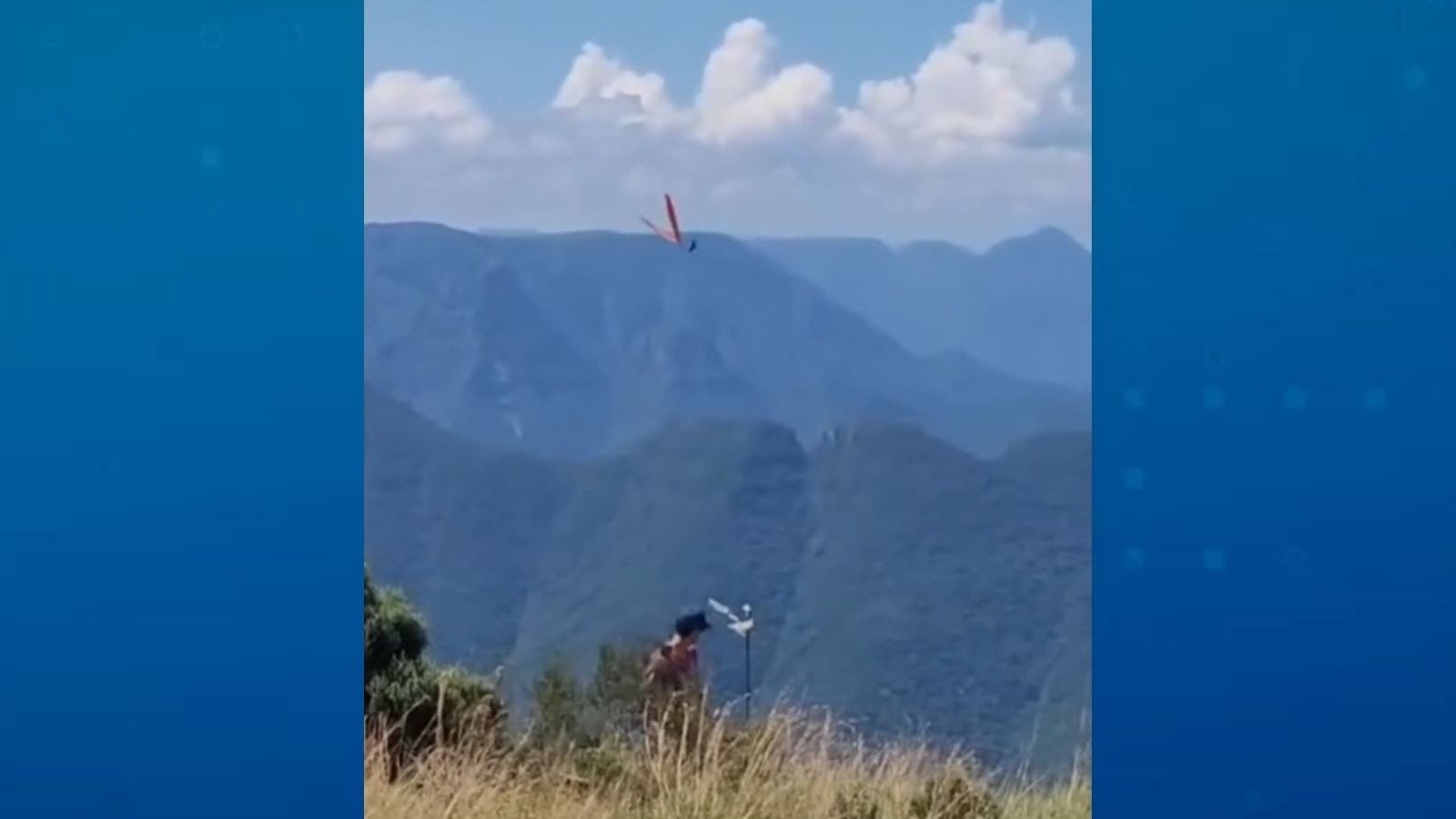 Vídeo: homem despenca durante voo de asa delta a 200 metros de altura e morre em SC
