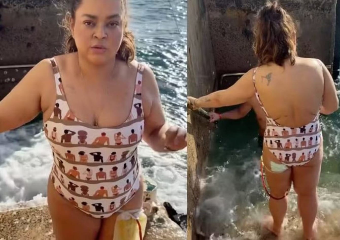 'Esperei muito por esse dia', diz Preta Gil ao entrar no mar pela primeira vez após alta médica