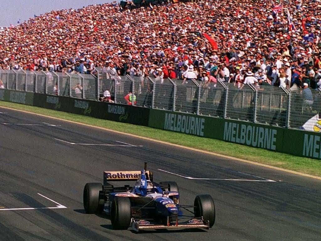 Damon Hill vence o GP da Austrália de 1996. Crédito: Williams F1
